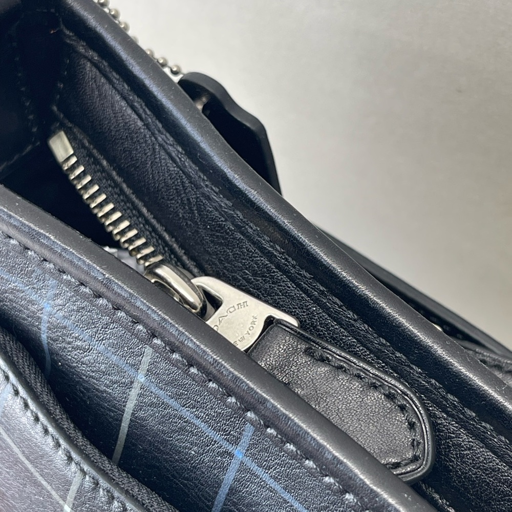 (new+tag) Coach F71757 Men/Unisex tech crossbody full leather black tattersall - Picture 14 of 16
